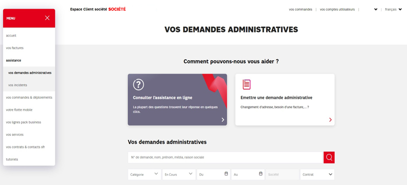 Gestion du parc | SFR Business