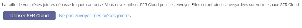 Je veux envoyer des pièces jointes (PJ) volumineuses