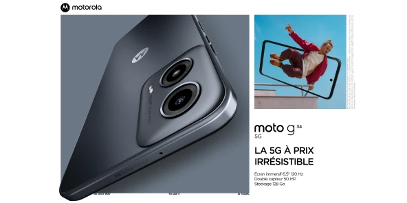 moto g34 5G la 5G à prix irrésistible