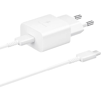 Chargeur secteur Samsung 15W + Câble USB-C Blanc