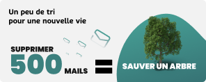 Supprimer 500 emails = sauver un arbre