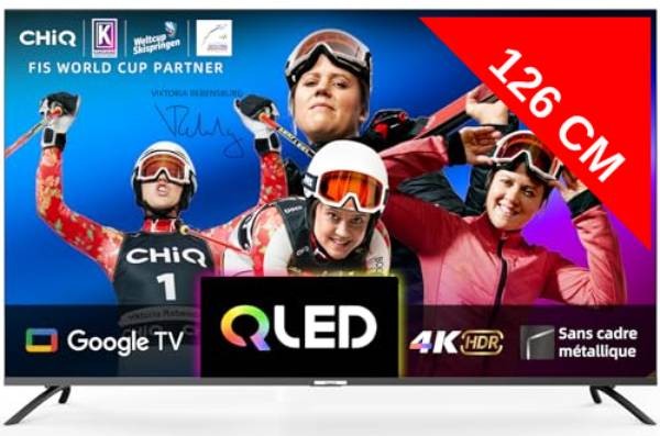 TV QLED 4K 126 cm CHIQ Ultra HD Smart TV 50" U50QM8V