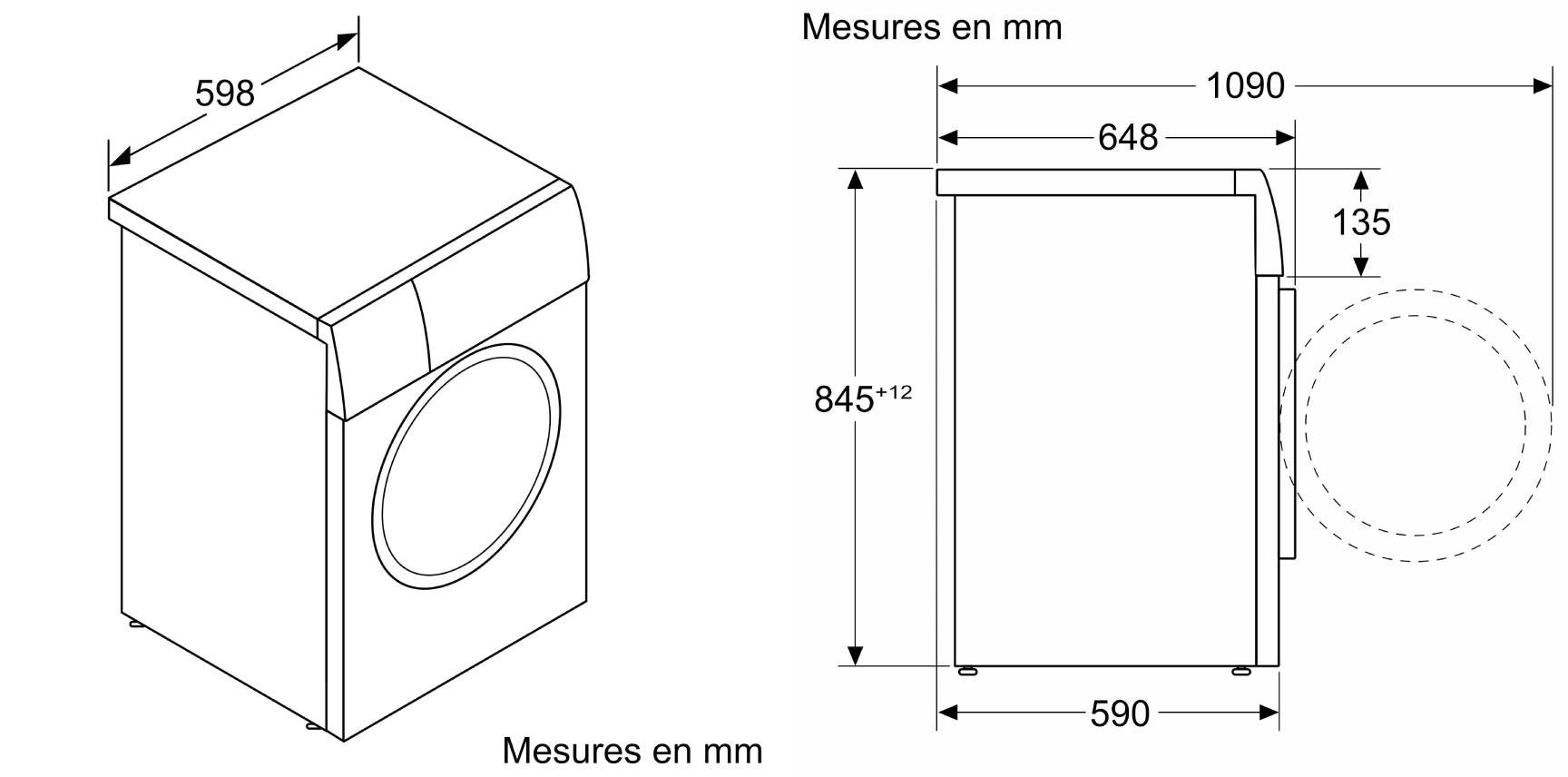 Lave linge Frontal BOSCH Série 8 1400 trs/min 9kg - WGB24400FR