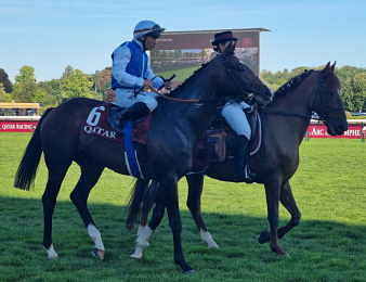 Sosie après sa victoire dans le Qatar Prix Niel