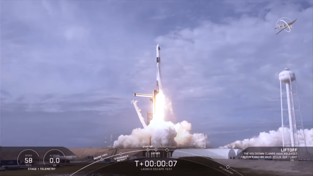 
			NASA Coverage of SpaceX Crew Dragon Launch Escape Test - NASA			