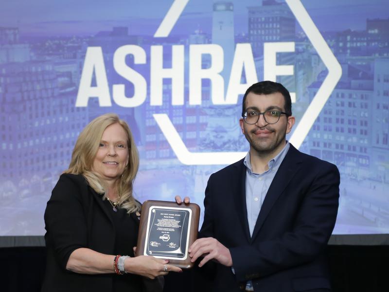 Fatih Evren receives ASHRAE award