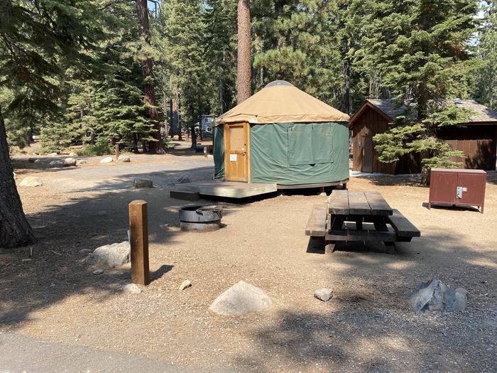 A photo of Site 080 of Loop Yurts at WILLIAM KENT CAMPGROUND with Picnic Table, Fire Pit, Food Storage