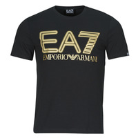 Υφασμάτινα Άνδρας T-shirt με κοντά μανίκια Emporio Armani EA7 TSHIRT 3DPT37 Black / Gold