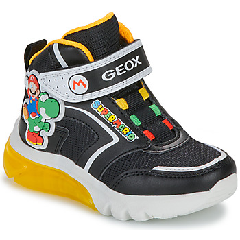 Παπούτσια Αγόρι Ψηλά Sneakers Geox J CIBERDRON BOY Black / Yellow