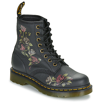 Παπούτσια Γυναίκα Μπότες Dr. Martens 1460 Decayed Roses Classic Tumbled Nappa Black / Fleur