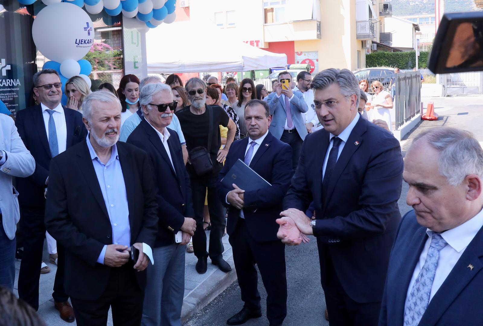 21.07.2022.,Solin -Predsjednik Vlade Andrej Plenkovic prisustvovao svecanom otvorenju Doma zdravlja i ljekarne Splitsko-dalmatinske. Photo: Ivo Cagalj/PIXSELL