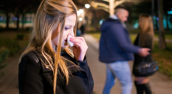 Young Woman Crying in the Night . Betrayal and Infidelity concept. Couple Breaking Up.,Image: 309250615, License: Royalty-free, Restrictions: , Model Release: yes, Credit line: Victority / Alamy / Alamy / Profimedia