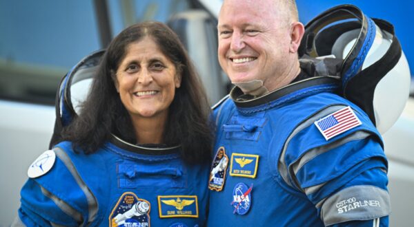 (FILES) NASA astronauts Butch Wilmore (R) and Suni Williams, wearing Boeing spacesuits, depart the Neil A. Armstrong Operations and Checkout Building at Kennedy Space Center for Launch Complex 41 at Cape Canaveral Space Force Station in Florida to board the Boeing CST-100 Starliner spacecraft for the Crew Flight Test launch , on June 5, 2024. Two astronauts stranded in space may sound like the start to a big-screen science thriller, but the Boeing Starliner mission is no work of Hollywood fiction. Astronauts Barry "Butch" Wilmore and Sunita "Suni" Williams were originally scheduled to spend a little more than a week aboard the International Space Station as part of the debut crew flight test of the Starliner. However, the spacecraft encountered several issues during the flight, and now the two astronauts will likely have to extend their stay aboard the ISS for several months.,Image: 897496044, License: Rights-managed, Restrictions: TO GO WITH AFP STORY by Lucie AUBOURG: "Meet the two Boeing mission astronauts stuck aboard the ISS", Model Release: no, Credit line: Miguel J. Rodriguez Carrillo / AFP / Profimedia