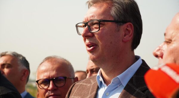 05, September, 2024, Sabac - The President of the Republic of Serbia, Aleksandar Vucic, visited the works on the Sabac - Loznica expressway in Sabac. Aleksandar Vucic. Photo: M.M./ATAImages

05, septembar, 2024, Sabac - Predsednik Republike Srbije Aleksandar Vucic obisao je u Sabcu radove na brzoj saobracajnici Sabac - Loznica. Photo: M.M./ATAImages Photo: M.M./ATAImages/PIXSELL