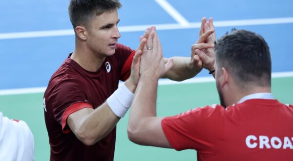 13.09.2024., Varazdin - Davis Cup susret Hrvatske i Litve. Duje Ajdukovic Photo: Sanjin Strukic/PIXSELL