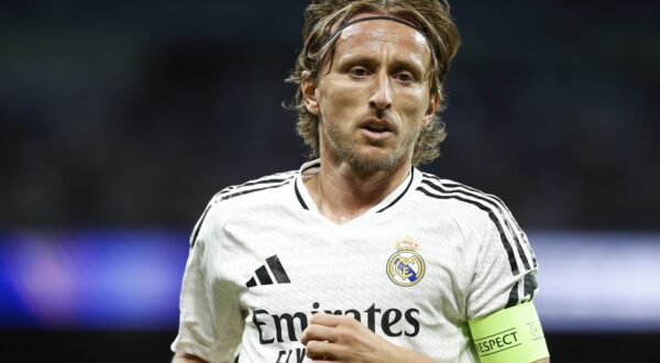 September 17, 2024, Madrid, Madrid, SPAIN: Luka Modric of Real Madrid looks on during the UEFA Champions League 2024/25 League Phase MD1 match between Real Madrid CF and VfB Stuttgart at Estadio Santiago Bernabeu on September 17, 2024 in Madrid, Spain.,Image: 909240021, License: Rights-managed, Restrictions: , Model Release: no, Credit line: Irina R. Hipolito / Zuma Press / Profimedia