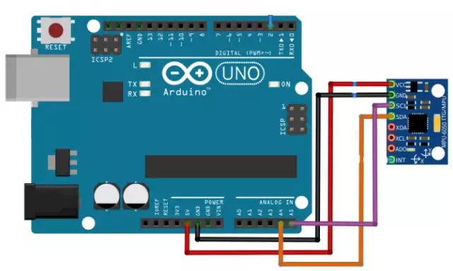 wiring diagram of arduino gyroscope