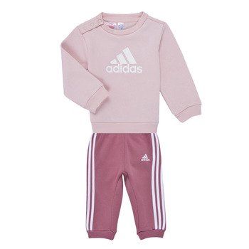 Ruhák Lány Együttes Adidas Sportswear Badge of Sport Jogger Set Rózsaszín / Fehér