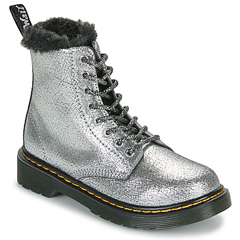 Cipők Lány Csizmák Dr. Martens 1460 Serena J Silver Distressed Foil Ezüst