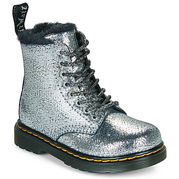 Cipők Lány Csizmák Dr. Martens 1460 Serena T Silver Distressed Foil Ezüst