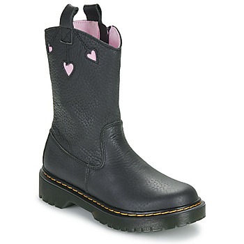 Cipők Lány Csizmák Dr. Martens Bex Heart P-O Boot J Black Classic Nappa Fekete 