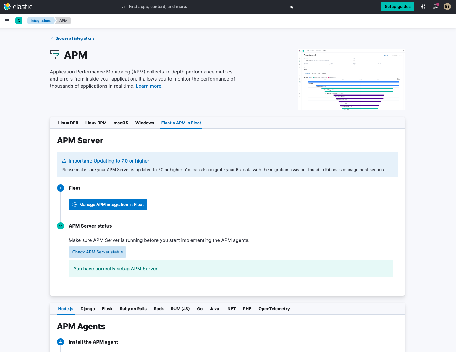 Elastic Observability system integration