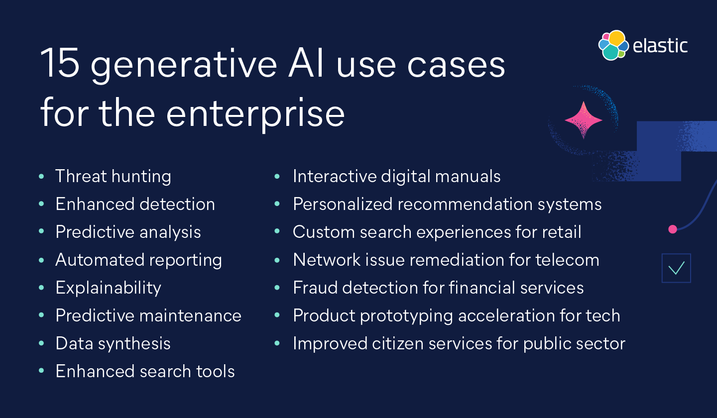 15 generative AI use cases for the enterprise