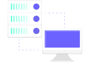 Image of a connection with storage server and a compute system