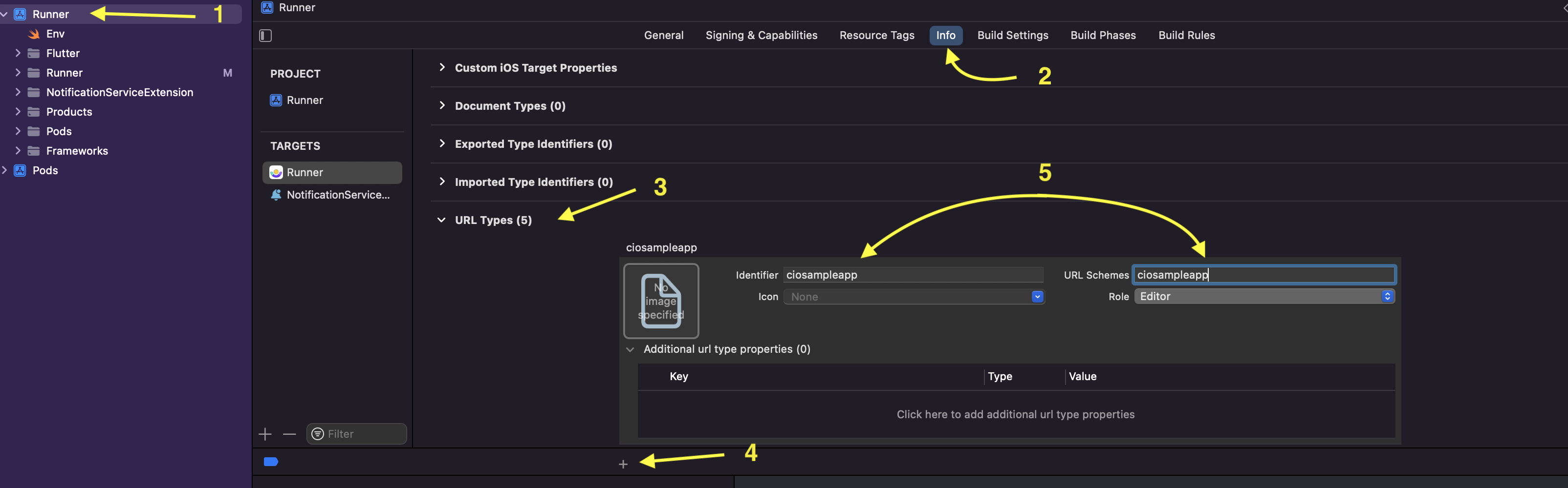 set up your deep link scheme in xcode