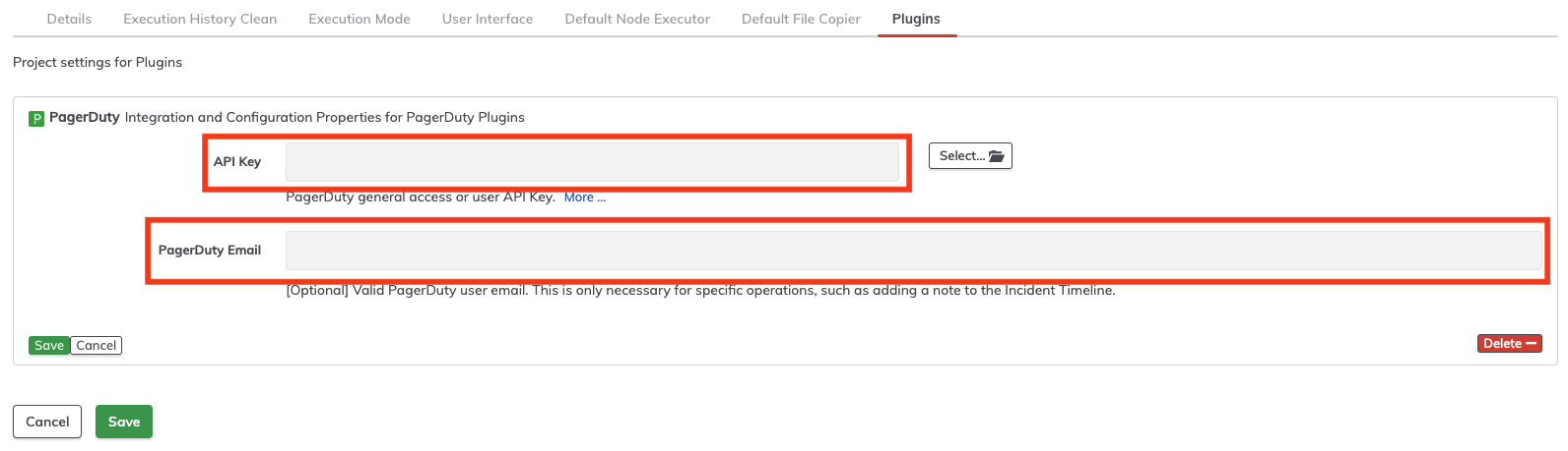 Configure PagerDuty plugin