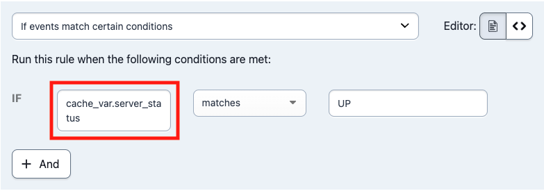 Event Orchestration target