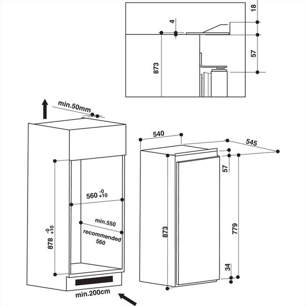 "HOTPOINT ARISTON - Congelatore incasso BF 901 E AA Classe F"