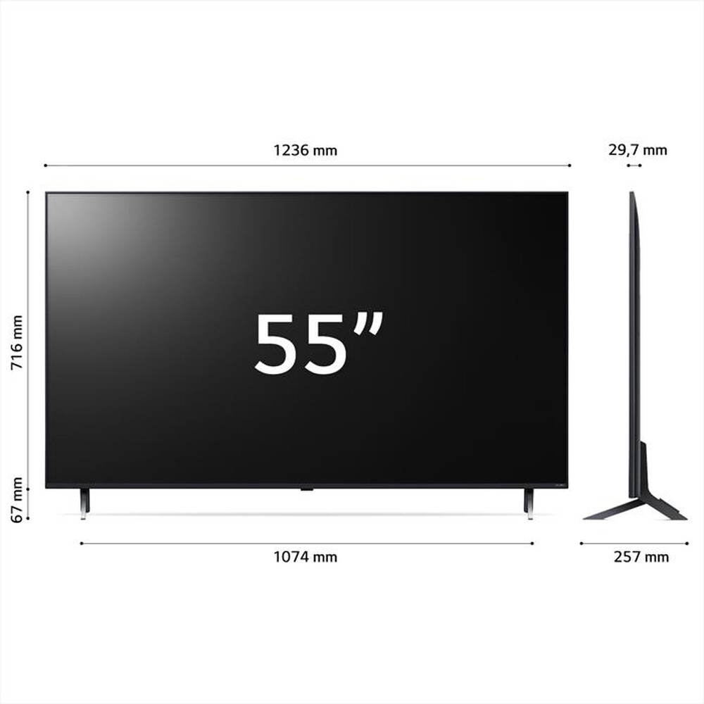 "LG - Smart TV QNED UHD 4K 55\" 55QNED80T6A-Blu"