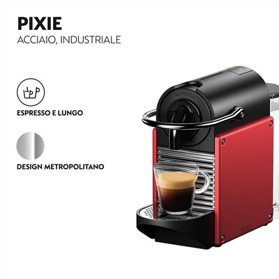 DE LONGHI - PIXIE REFRESH NESPRESSO EN124.R MACCHINA PER CAFFÈ-Rosso