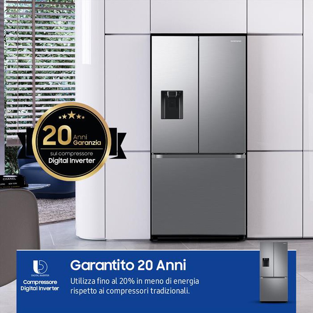 "SAMSUNG - Frigorifero 3 porte RF50C530ES9/EF Classe E 495 lt-METAL INOX"