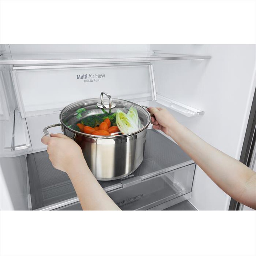 "LG - Frigorifero combinato GBB567PZCMB Classe E 500lt-Stainless steel"