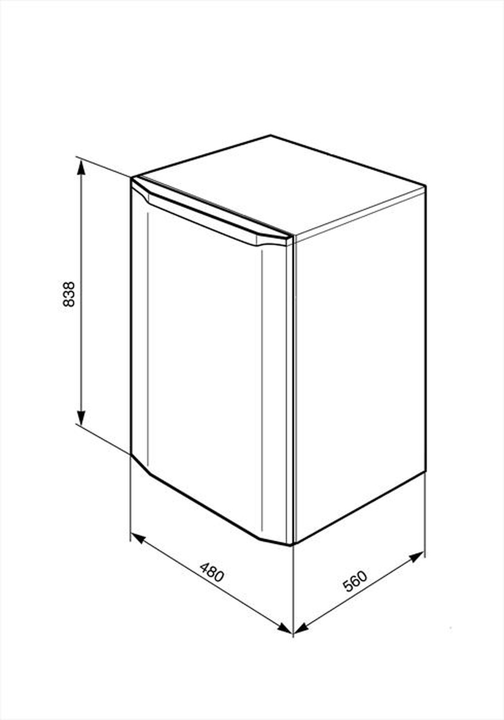 "SMEG - Frigorifero sotto-tavolo FS08FW Classe F 91lt-bianco"