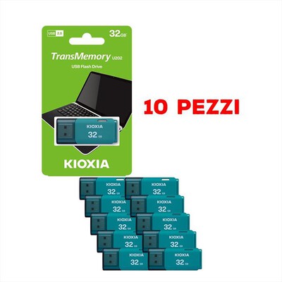 KIOXIA - 10 PEZZI USB 2.0 32GB AZZURRA-AZZURRO