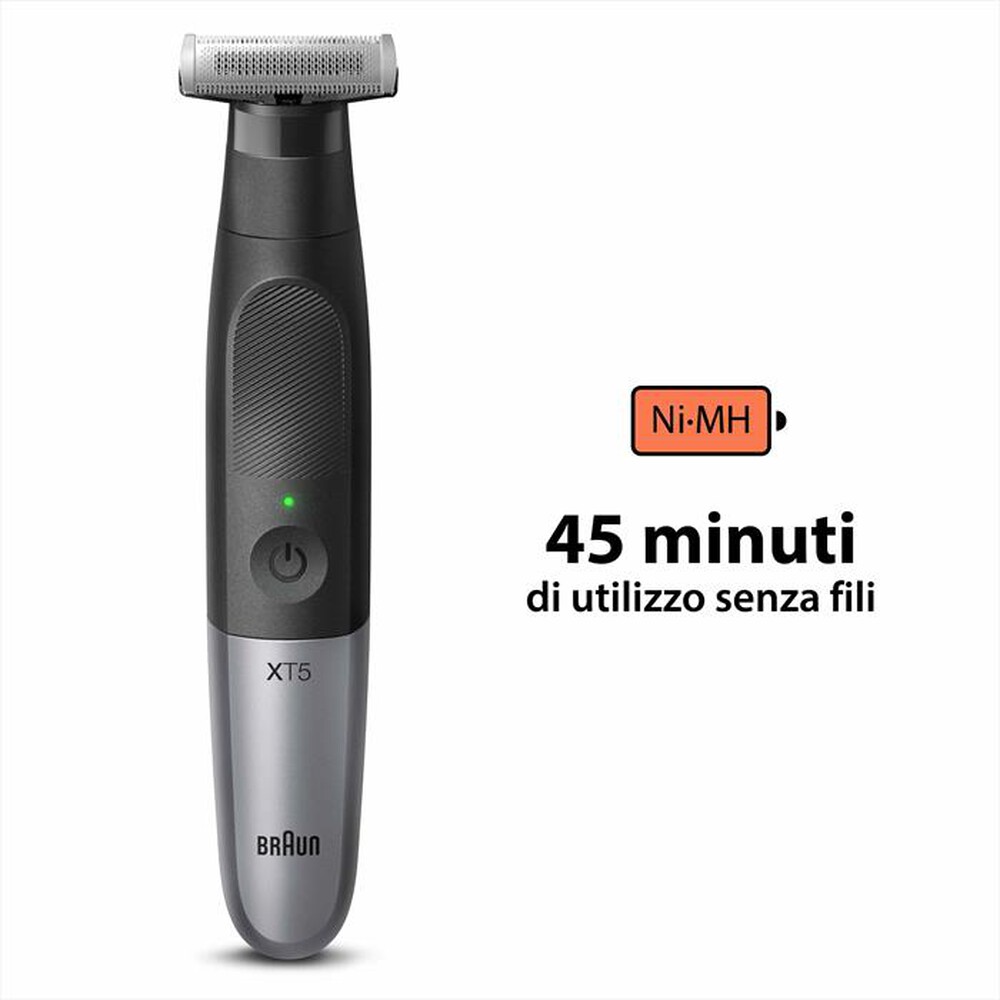 "BRAUN - Regolabarba SERIES X XT5100-NERO/GRIGIO METALLIZZATO"