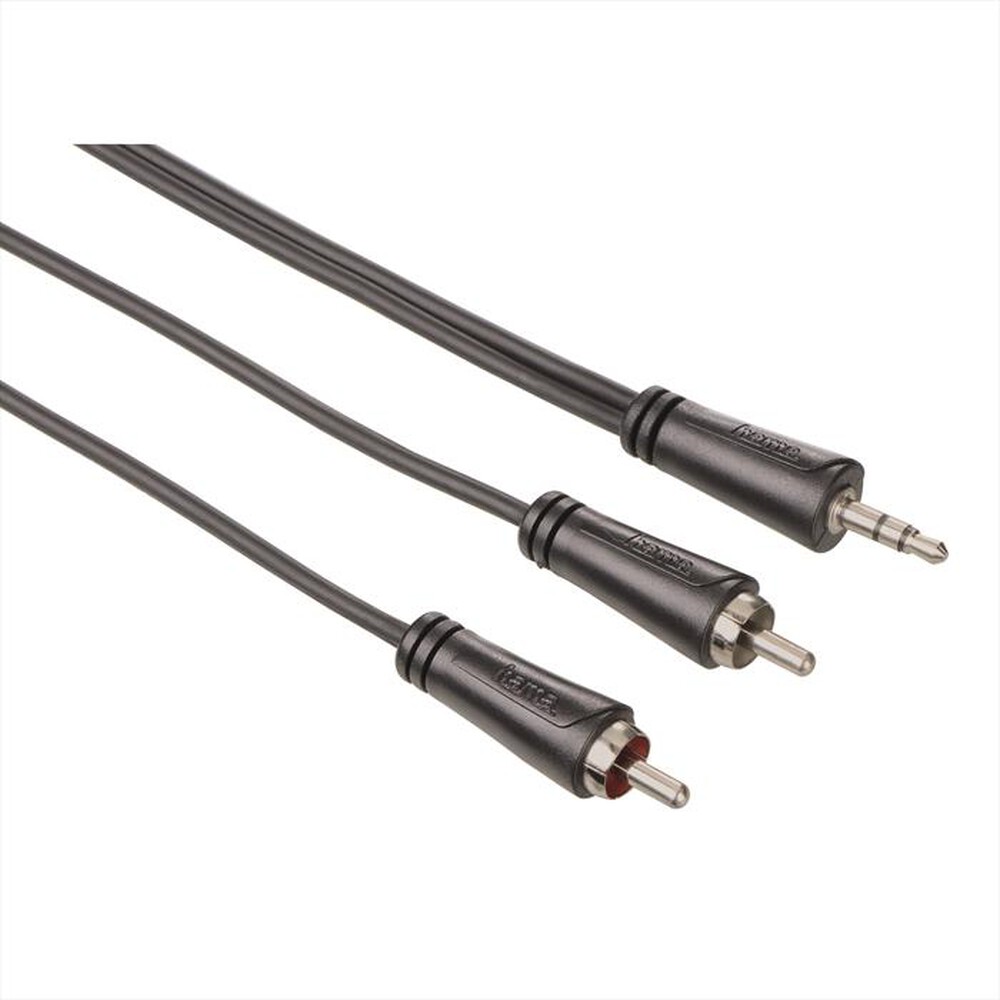 "HAMA - 7122296 - CAVO 2 RCA M/JACK 3.5 M, 3 M, 1S-NERO"