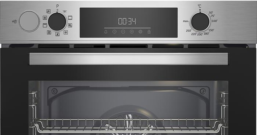 "BEKO - Forno incasso elettrico BBIS12300XDE Classe A+-Inox e cristallo nero"