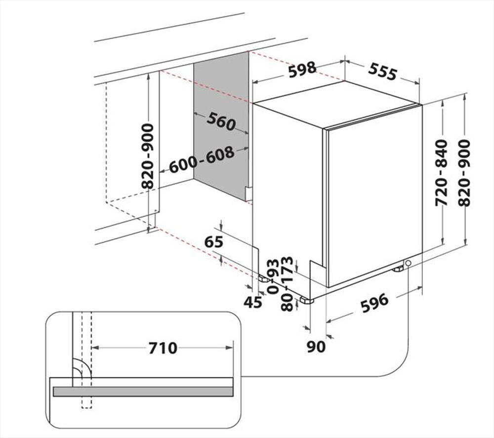 "WHIRLPOOL - Lavastoviglie MAXISPACE W7I HF60 TU Classe A-Non applicabile"