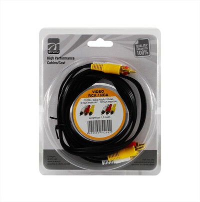 XTREME - CAVO AUDIO-VIDEO 3 RCA-NERO