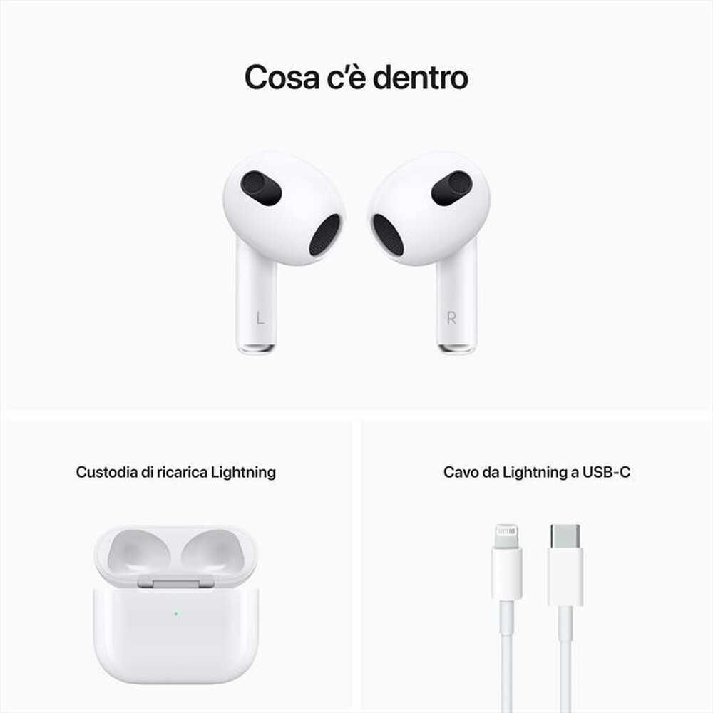 "APPLE - AIRPODS (3 GENERAZIONE) CON CUSTODIA LIGHTNING"