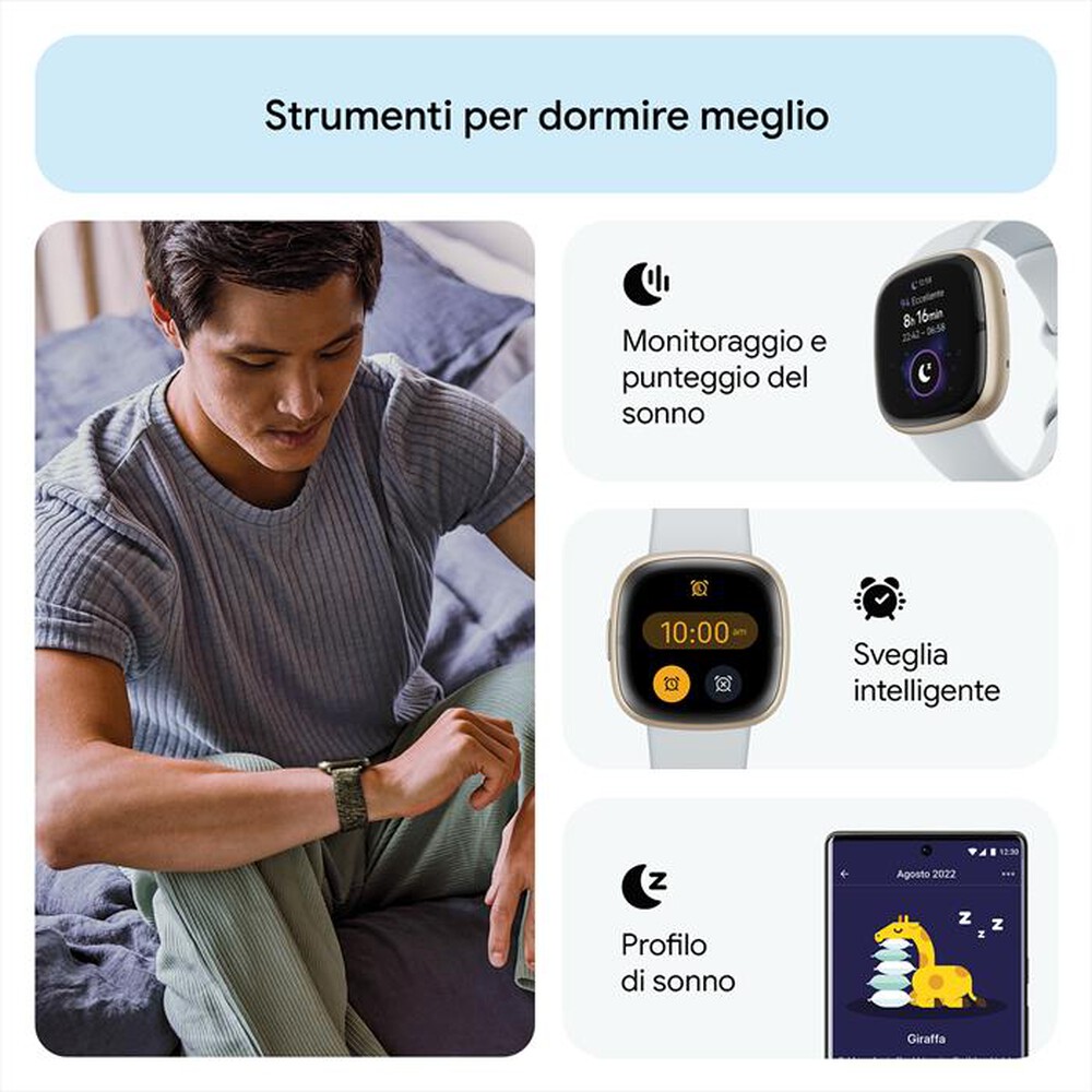 "FITBIT - SENSE 2 - FB521GLBM-BLU /ALLUMINIO"