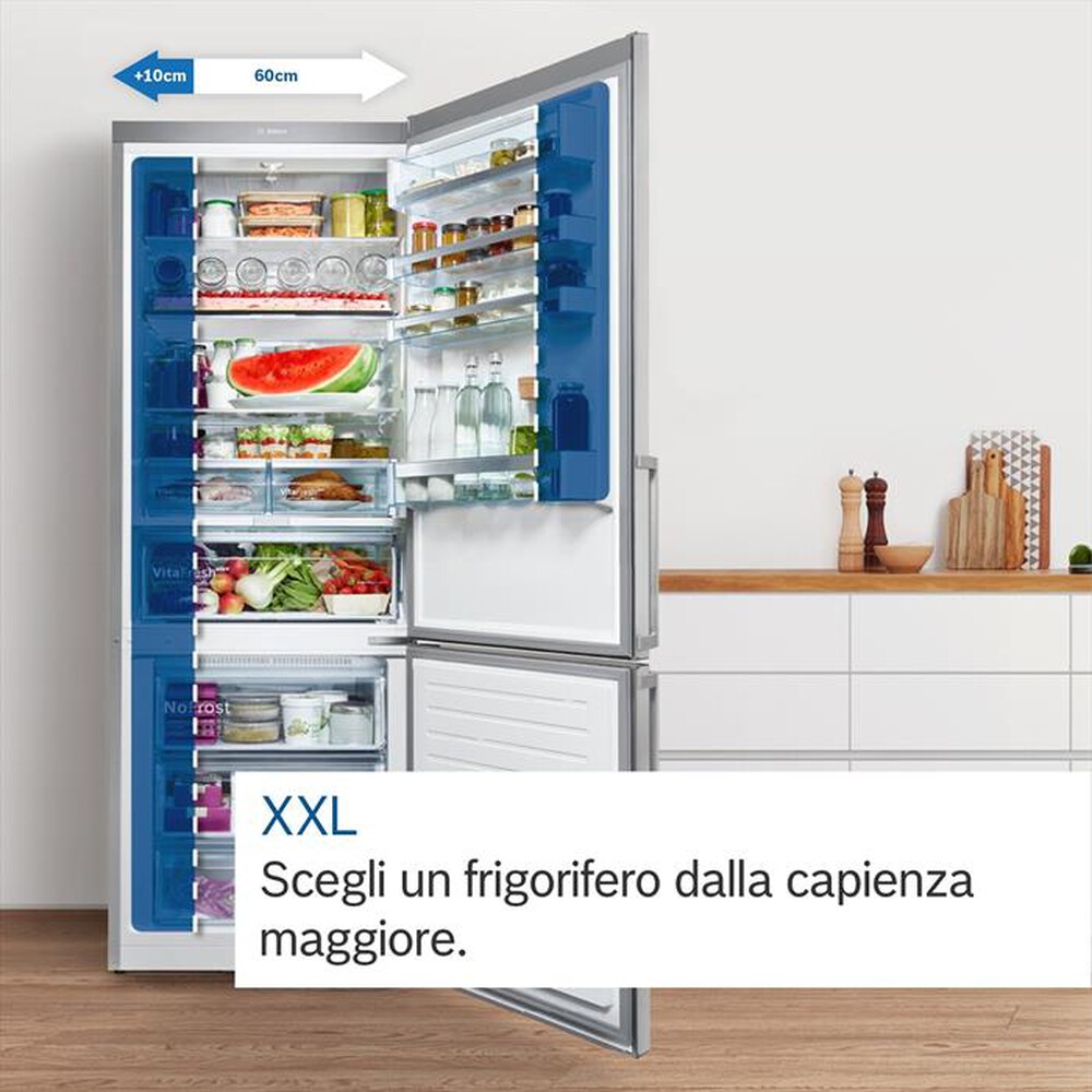 "BOSCH - Frigorifero combinato KGN86AIDR Classe D 631 lt-Acciaio inossidabile"