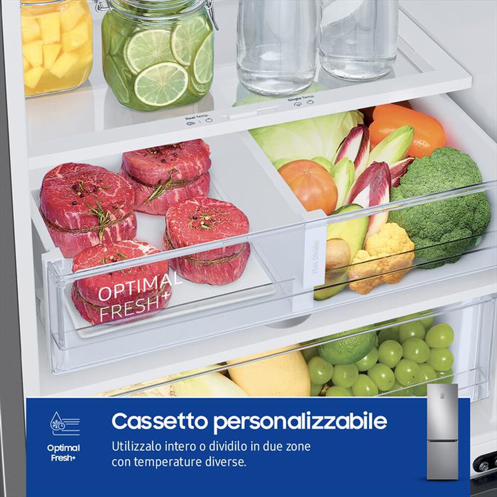 "SAMSUNG - Frigorifero combinato RB34C675DSA/EF Classe D-SILVER INOX"