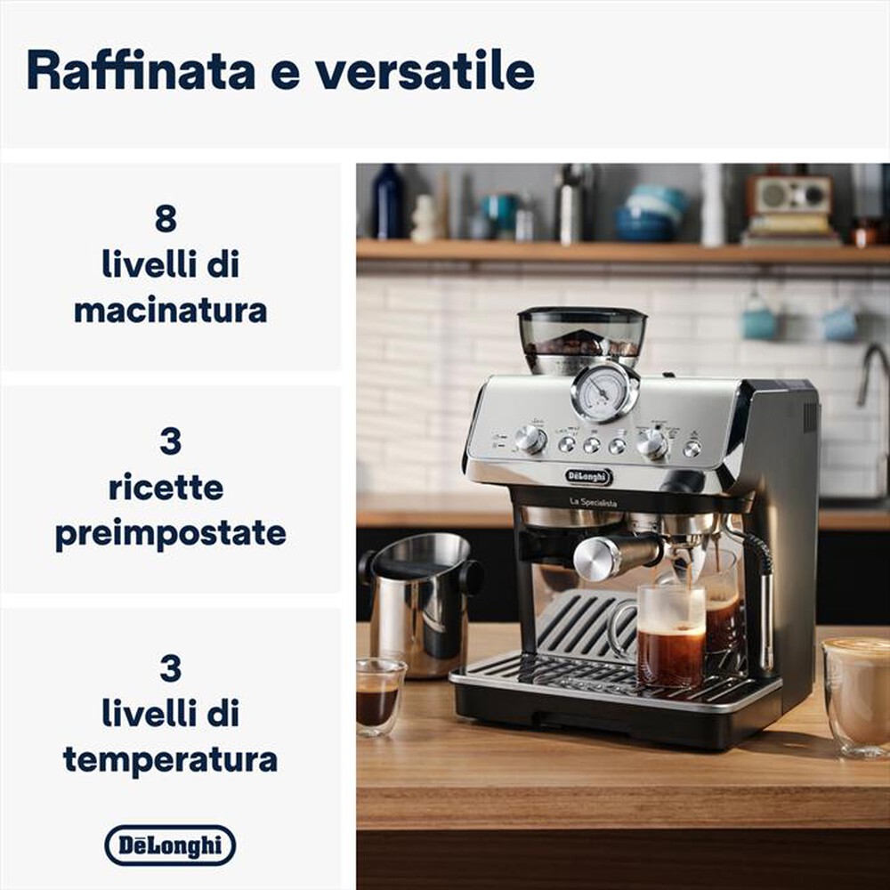 "DE LONGHI - Macchina da caffè LA SPECIALISTA ARTE EC9155.MB-Dark grey"