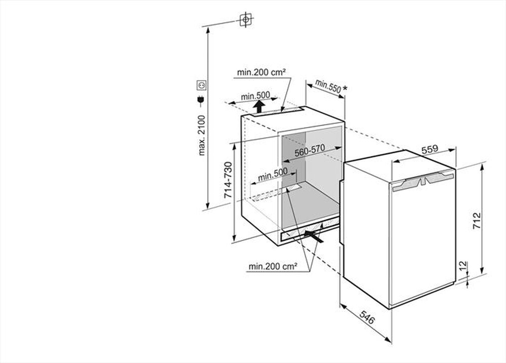 "LIEBHERR - Congelatore verticale IFNE 3503-20 Classe E 65 lt-Bianco"