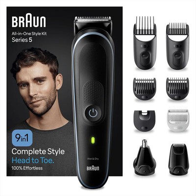 BRAUN - Regolabarba SERIES 5 MGK5411-Black / Nordic Blue